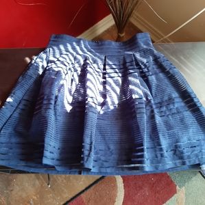 Torrid Navy Blue Striped/Mesh/Sheer Skirt 💙